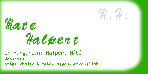 mate halpert business card